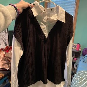 Black & White Office Shirt